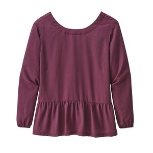 Patagonia Purple Shallow Moon Long Sleeves 100%‎ Tencel Top XS